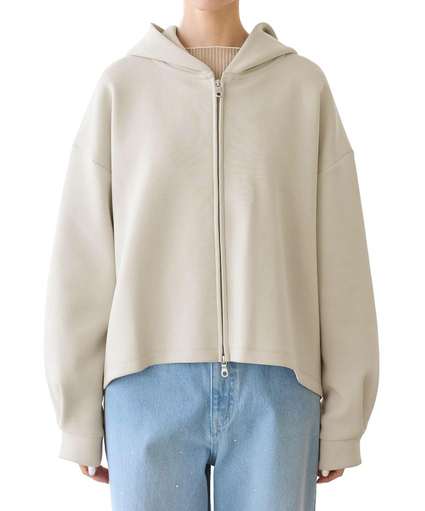 ROPE PICNIC Gray Women's Near-Infrared Protection/Cardboard Double-Zip Hoodie, GDK15900, (09)
