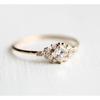 Koguxuix Vintage Ring Gold Engagement Ring CZ Crystal Diamond Wedding Ring 14k Gold Milgrain Ring Band (8)