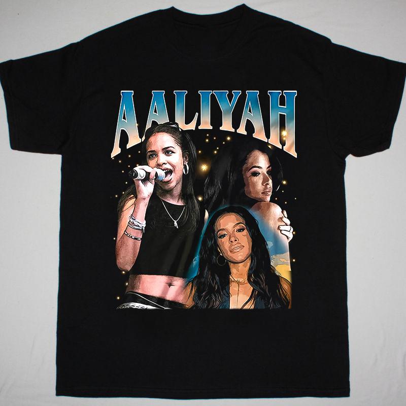 

New Aaliyah cool black unisex shirt fullsize s-5xl men s shirt women(black) Unisex T-Shirt L