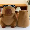 Wear Glasses Capybara Plush Doll Cartoon Capibara Fluffty Doll Capybara Plush Toy  Christmas Toy