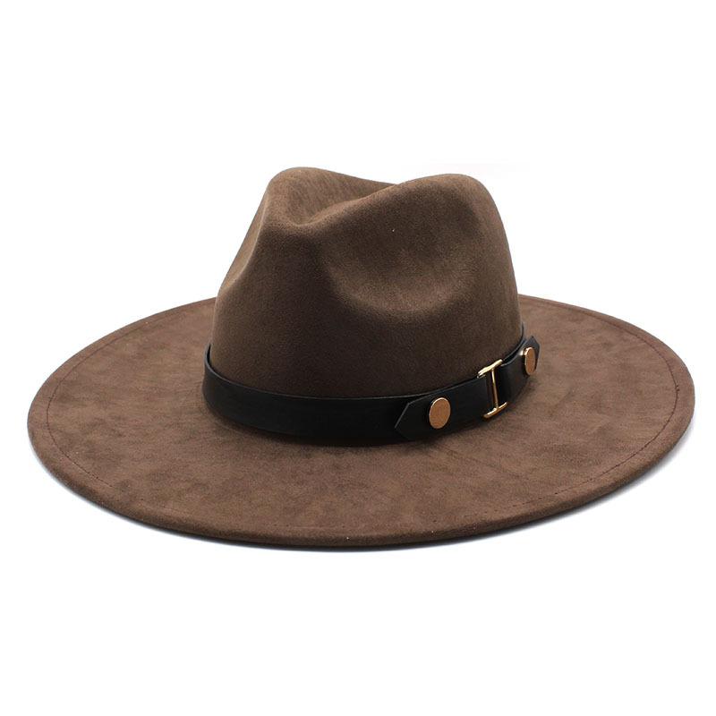 High Quality Hat Women'S Suede Hat Top Hat British Retro Men'S And Women'S Neutral Felt Hat