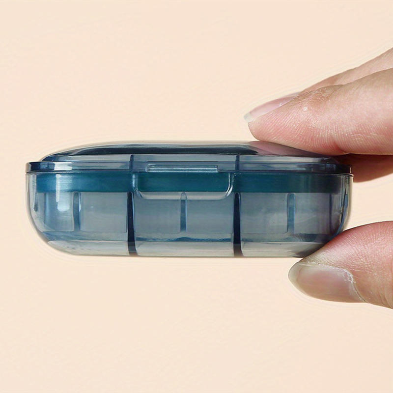 1pc 3-Compartment Waterproof Pill Organizer Box Portable Mini Plastic Medicine Case Dustproof Compact Storage
