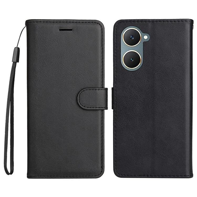 

Чехол KT Leather Series-2 для vivo Y03, однотонный, из искусственной кожи, флип-чехол для телефона