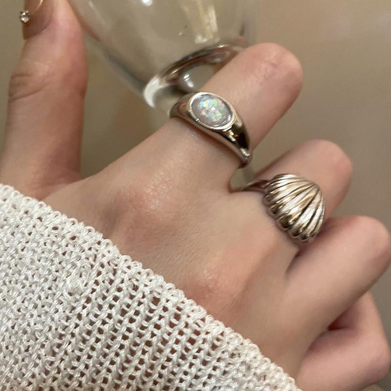Fashionable Shell Mermaid Ring For Women Unique Copper Accessory For Summer Style