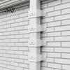 Downspout Mounting Hardware 4/8Pcs Aluminum Alloy Bracket Powder Coated Wall Mount Rain Gutter Metal Clamp Straps 2 X 3 Inch Pipe Clip Hidden Fastener