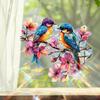 Colgante de Ventana Estilo Vitral, Atrapasoles Coloridos para Ventanas de Pared, Decoración Atrapasoles Colgante de Acrílico con Cadena para Mujeres Esposa Tía Mamá