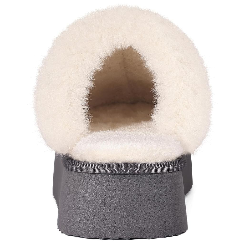 Fashion Shevalues Winter Fuzzy Women Slippers Fashion Fur Slippers Soft Thick Sole House Slippers Outdoor Anti-Slip Fluffy Furry Slipper