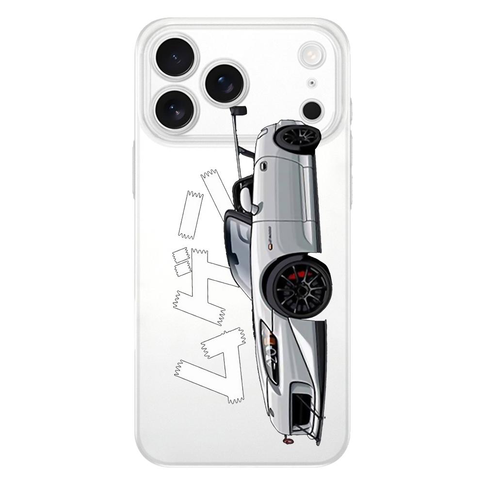 JDM Tokyo Drift Sports Car Soft Clear TPU Phone Case For iPhone 17 Air 16E 16 11 15 14 Pro MAX 12 13 7 8 Plus SE Easter Cover