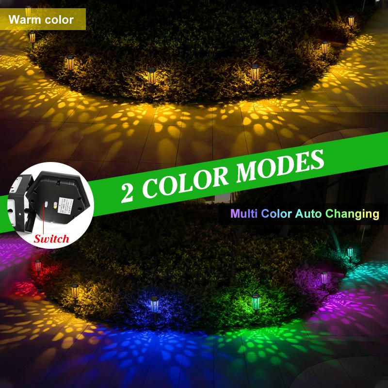 1/2/4pcs New Solar Energy Hollow Projection Lawn Lamp Courtyard Waterproof LED Landscape Lamp Outdoor Garden Floor Insertion Lamp Holiday Lighting