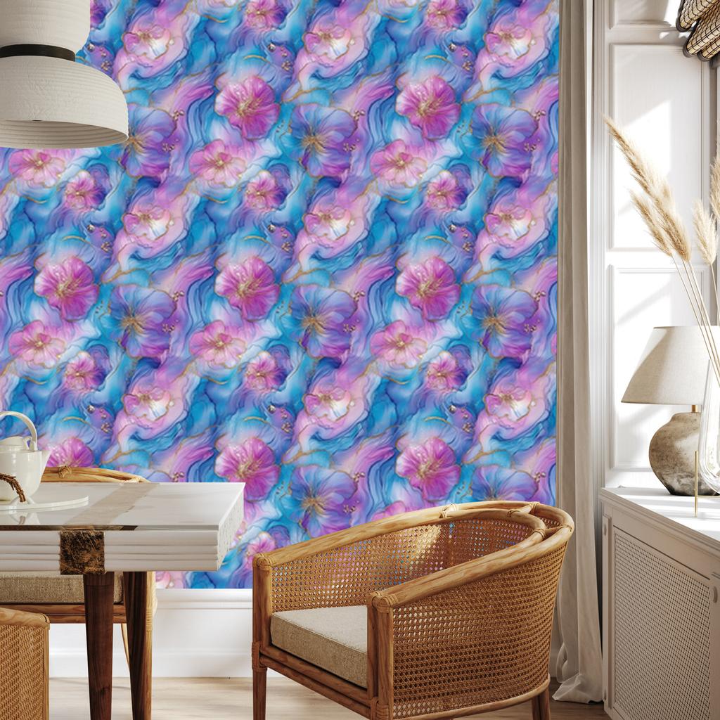 Wallpaper Ink blue, violet, purple and azure 50x1000