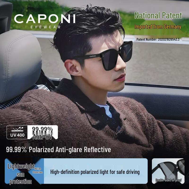 CAPONI Unisex Polarized Driving & Sun Protection Sunglasses