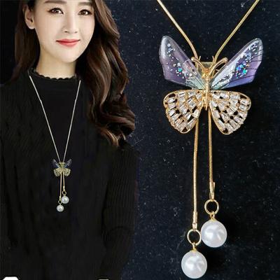 Alloy Elegant Beauty Symbol Sweater Chain Female Long Necklace Accessories Versatile Autumn and Winter Decorations