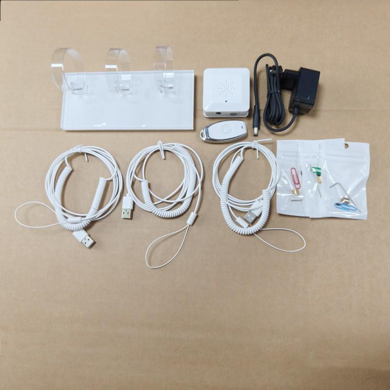 Smartwatch Anti-Theft Alarm System - Acrylic Stand for 3, 6, or 9 Ports, Ideal for Retail Displays