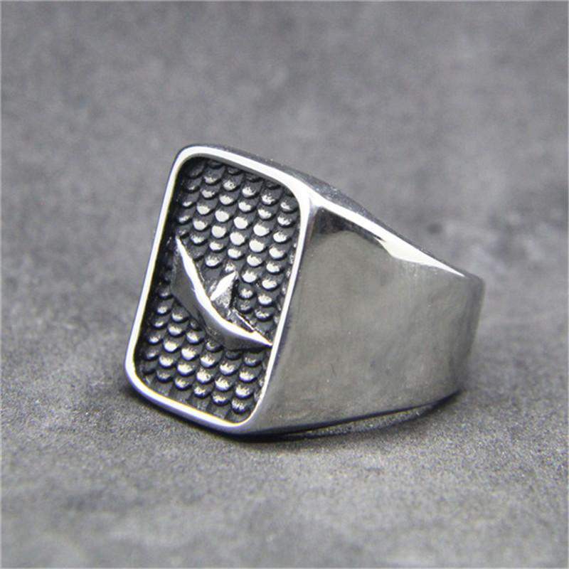 

Rany&Roy Brand New Design Polish Boat Ring 316L Stainless Steel Jewelry Hiphop Style Biker Ring 7