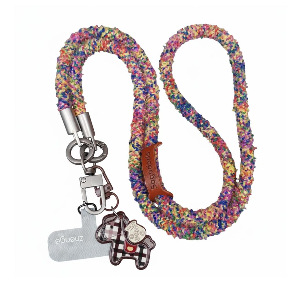 New Year Mobile Phone Lanyard Horse Keychain Mobile Phone Hanging Rope  Hanging Ornaments style 2