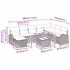 9 Piece Sofa Set with Cushions in Black and Cream Poly Rattan