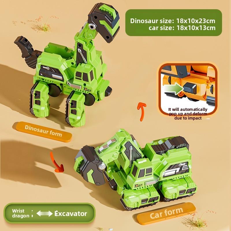 Triceratops T Rex Brachiosaurus Excavator Vehicle Inertia Toy For Gift Boys