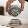 Ice Gray Glaze Tea Strainer Stainless Steel Screen Filter Sets Tea Partition Ceramics Kung Fu Tea Ceremony Tea Making Device