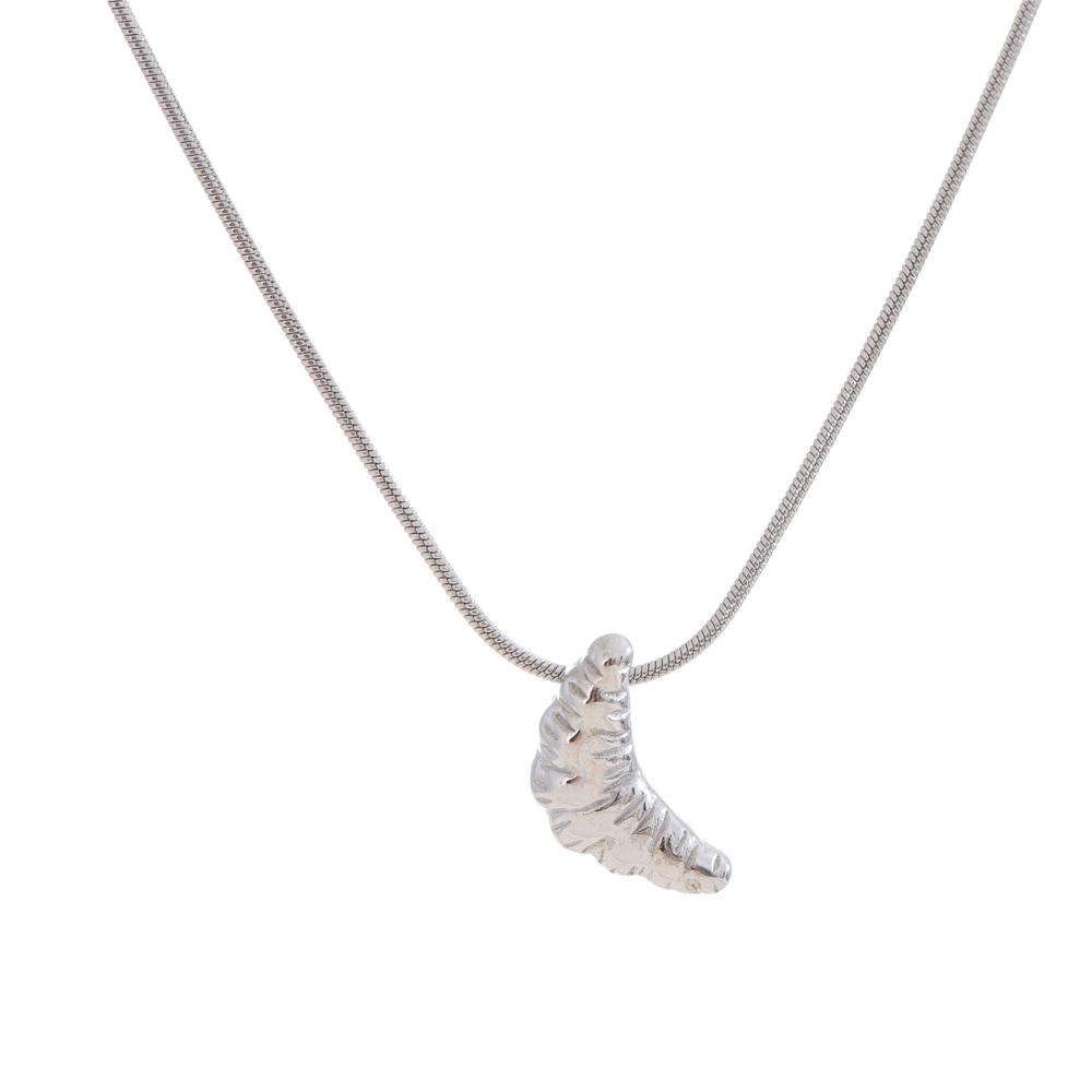

Yhpup Small Chic Stainless Steel Croissant Pendant Gold Color Necklace Stain Less Metal Chain Collar Popular Jewelry Accessories