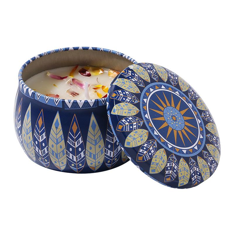 Vintage Can Candles Soy Wax Jars Scented Candle Romantic Flower Fragrance Aromatic Candle Home Decoration Wedding Birthday Gifts