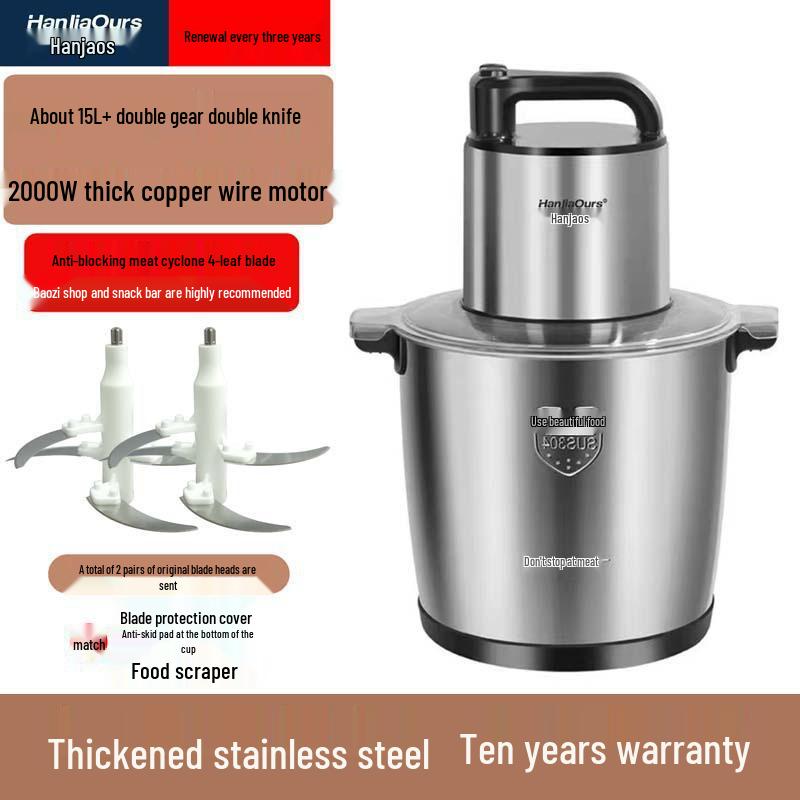 High-Power Multi-Functional Meat Grinder & Food Processor for Household and Commercial Use