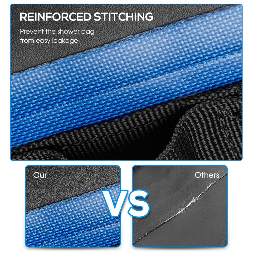 12L Portable Camping Shower Bag with Foot Pump and Shower Head Hose for Camping Hiking Backpacking Backpacking Shower Bag