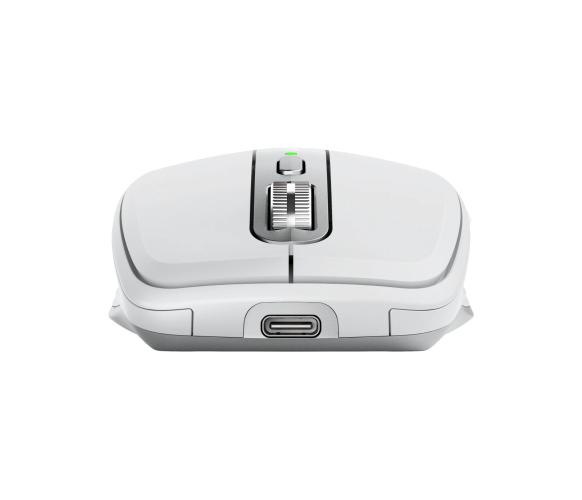 Logitech MX Anywhere 3S Mouse - RF Wireless + Bluetooth, Laser, 8000 DPI, Pale Grey (White)