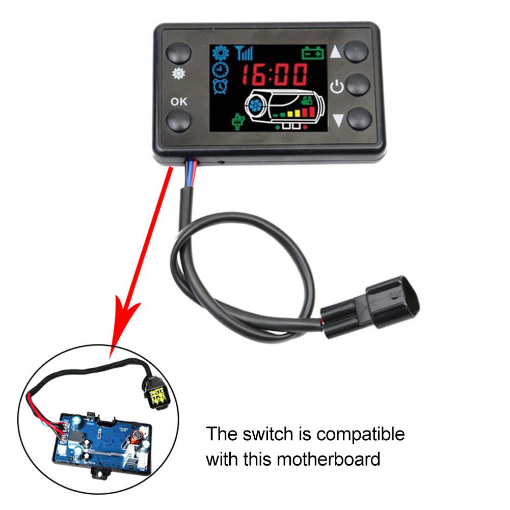 12V/24V Car Truck Air Parking Heater LCD Monitor Switch +Remote Controller LCD Display for Car Track Diesels Air Heater