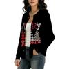 Women's Long Sleeve Christmas Printed Cardigan Sweater Winter Fashion Coat