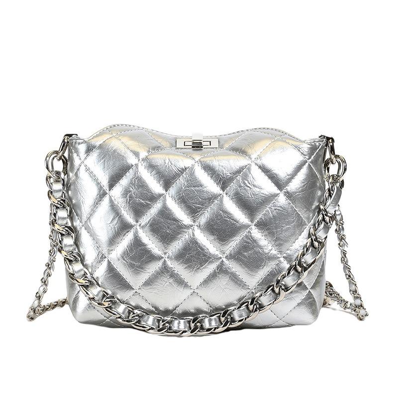 Bucket Women's Bag New Chain Diamond Shoulder Portable High-end Messenger Bag Tide