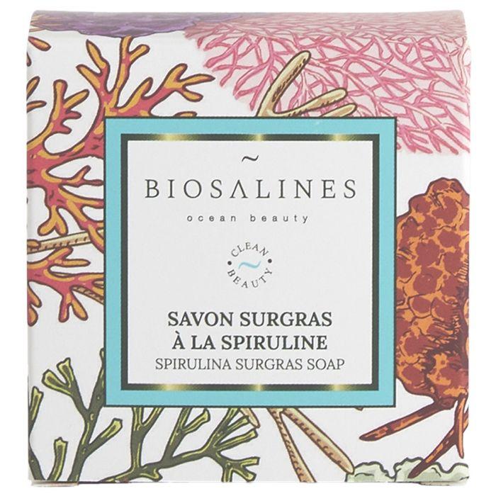 Savon - BIOSALINES - Savon Surgras À La Spiruline - 70g - Vegan - Hydratation Naturelle