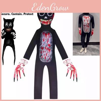 Cosplay Kostuum Voor Kinderen Sirenhead Cartoon Kat Strak Bodysuit Set Halloween Performance Outfit