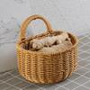 Handwoven Storage Basket with Handle Multifunction Collection Supplies for Dormitory Bedroom Sundries Organization