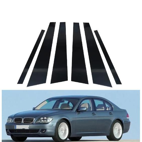 Fit For BMW 7 Series E65 E66 2001 2002 2003 2004 2005 2006 2007 2008 Door Trim Pillar Posts Glossy Black Window Decorative Cover