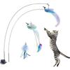 Auto Interactive Cat Toy Wand Hands-Free Detachable Cat Stick Toy Simulation Bird with Bell Interactive Cat Toy Pet Supplies