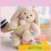Rabbit Plush Doll Ornament With Flower Pattern For Romantic Gifts And Decor Room