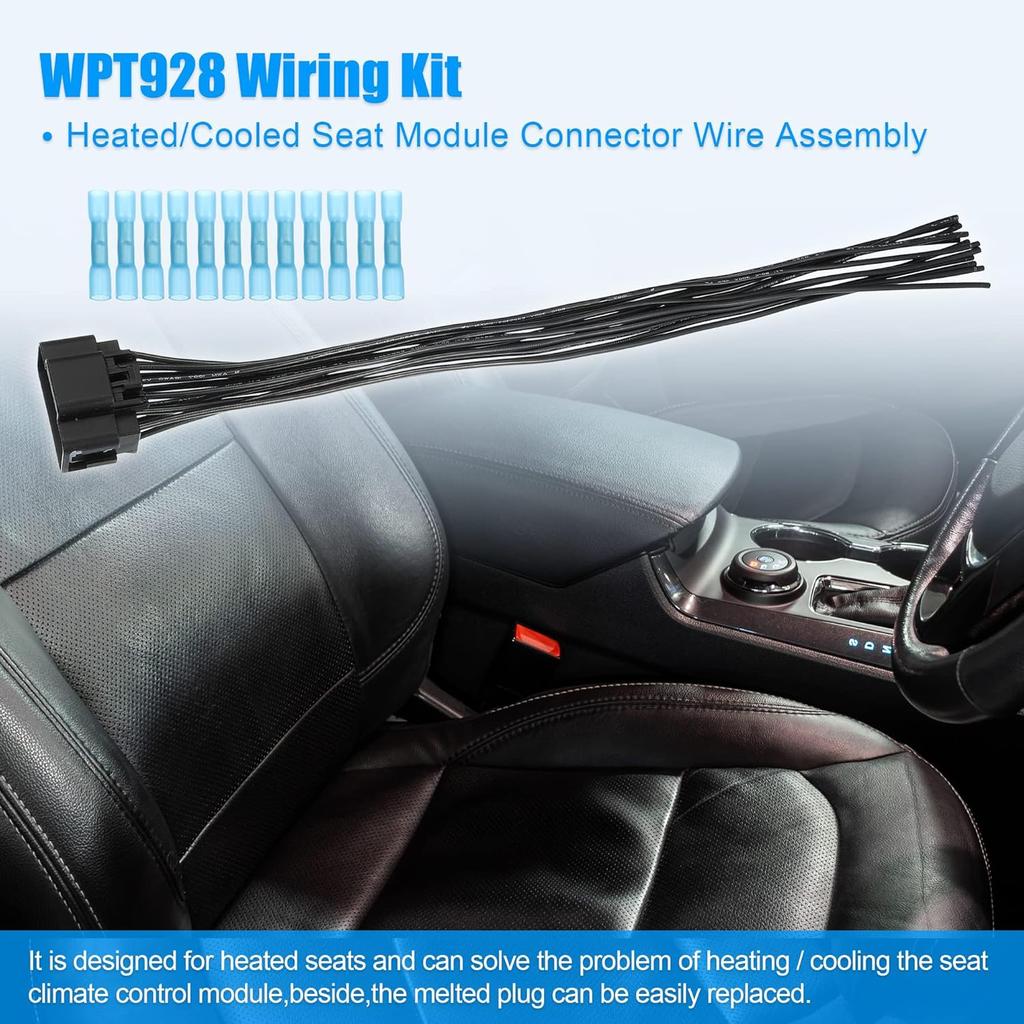 Unifizz WPT928 15326110 Heated/Cooled Seat Module Connector Wire Kit Heated Seat Wiring Connector Wire Harness Replacement for Ford F-250 F-350 F-450