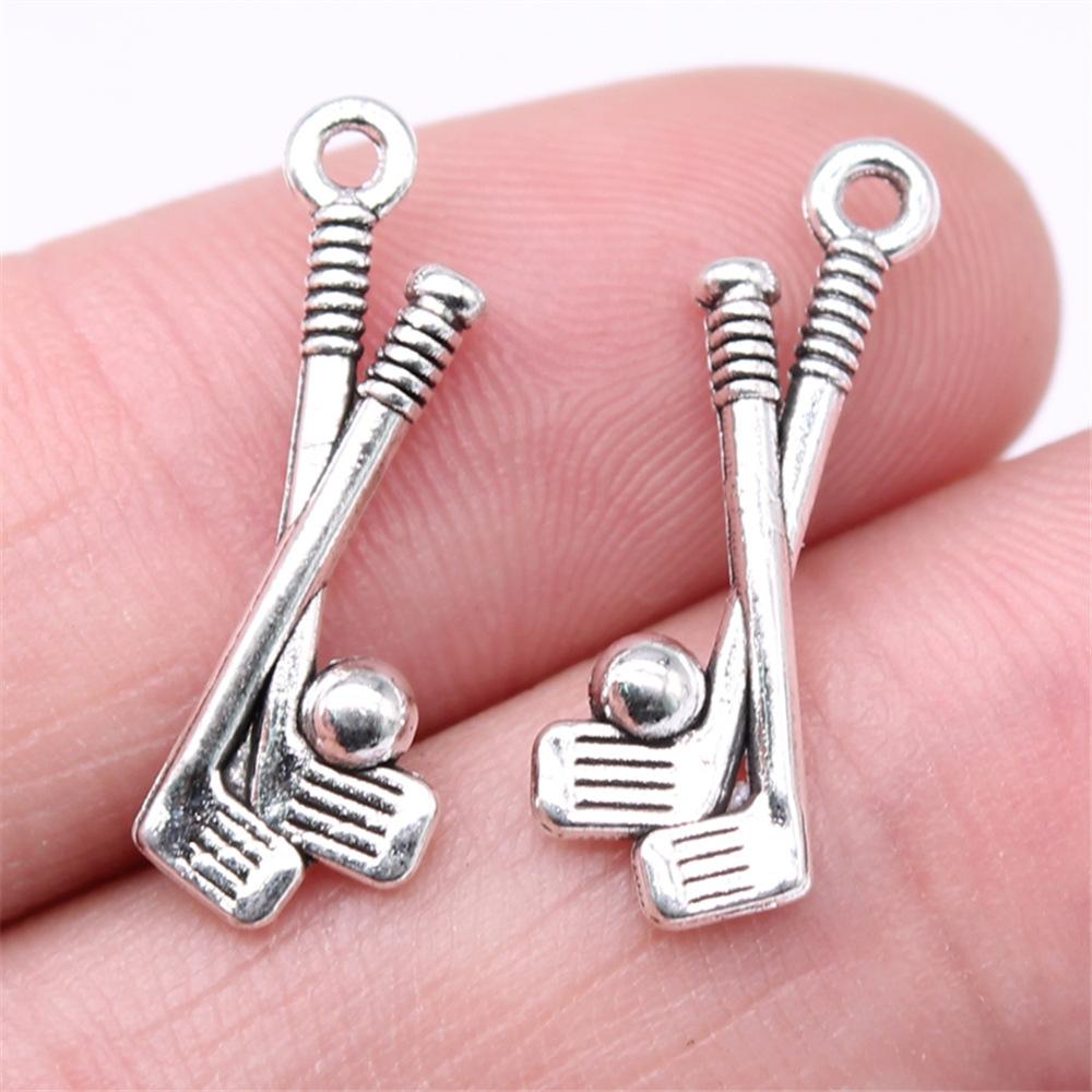 20pcs Sport Charms Golf Charms Golf Clubs Charms For Jewelry Making DIY Crafts Making Findings
