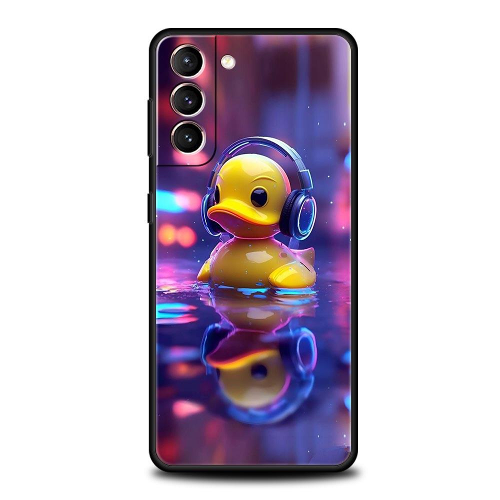 Cartoon Duck Phone Case Cover for Samsung Galaxy S26 S25 S24 S23 S22 S20 S21 FE Ultra S25 Edge Plus 5G Soft TPU Shell Fundas Bag