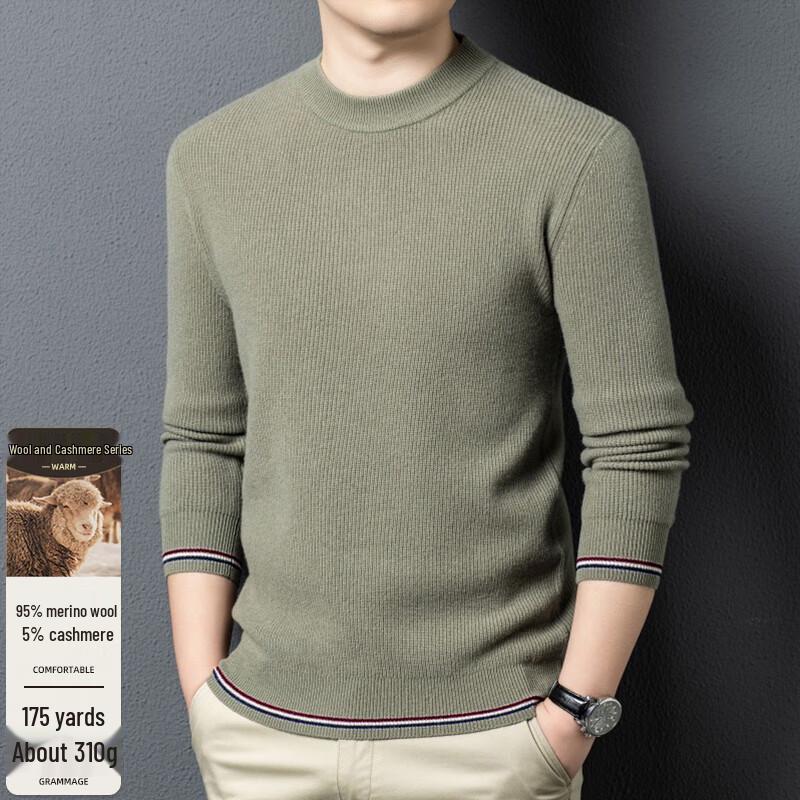 

Мужской утолщенный свитер Fengxun с круглым вырезом, смесь шерсти 4XL