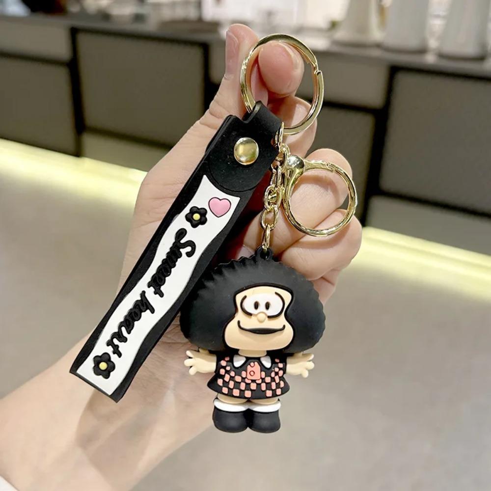 Cartoon Cute Fashion Creative Trend Silicone Doll Keychain Trend Personality Kawaii Characters Soft Rubber Keychain Gift Pendant