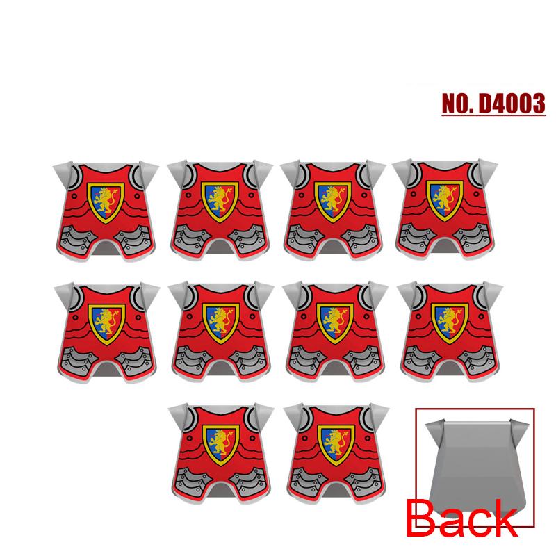 Medieval Castle Soldier Figure Equipment Building Blocks Lion Black Eagle Knight Waffen Accessories Shield Vest Cloak Brick Toys