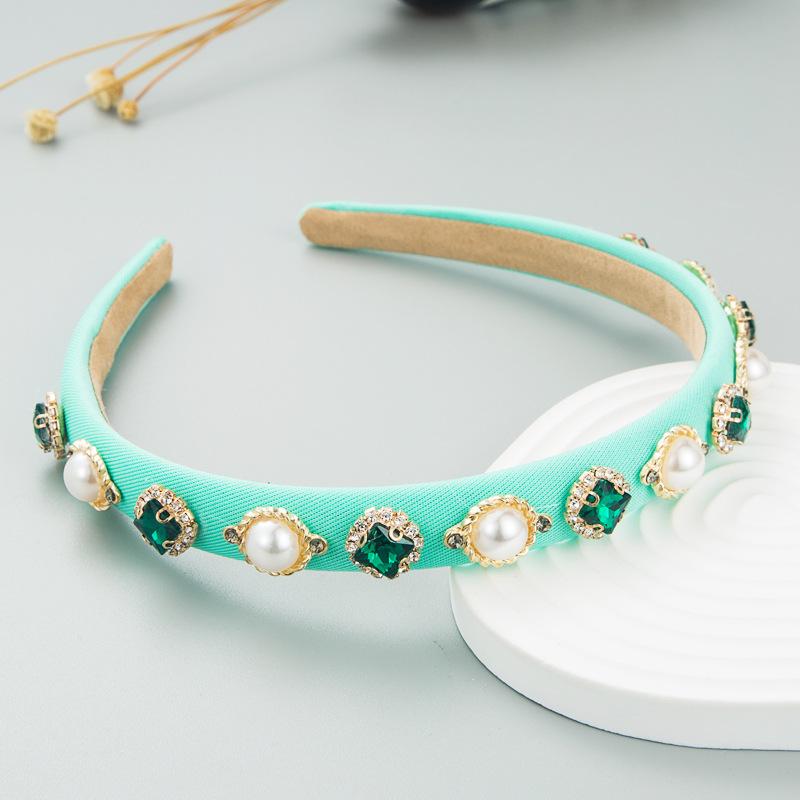 Women's Hairband Shiny Pearl Baroque Thin Sponge Head Band Simple Thin Edge Headwear