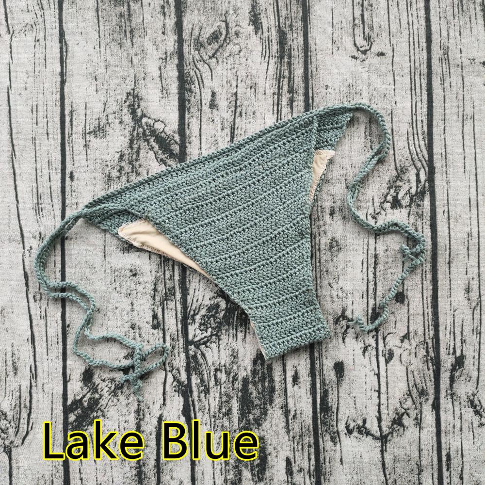 Ručně háčkované šortky od bikin na zavazování s podšívkou