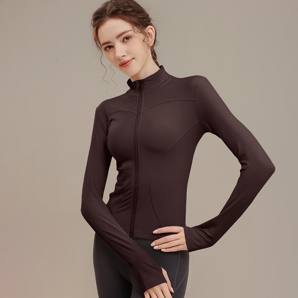 Sunscreen clothes, sports tops, women's jackets, spring long-sleeved thin fitness clothes, running quick-drying training, slim-fitting yoga clothes