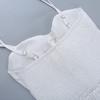 GMXIA Summer Polo Collar Puffy Sleeve Smock Top Corn-eye Webbing Slim-fit Halter Dress for Women