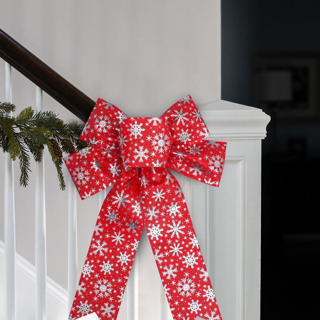 Christmas Glitter Powder Bow Christmas Tree Decoration DIY Handmade Powder Star Bow Decoration Accessories