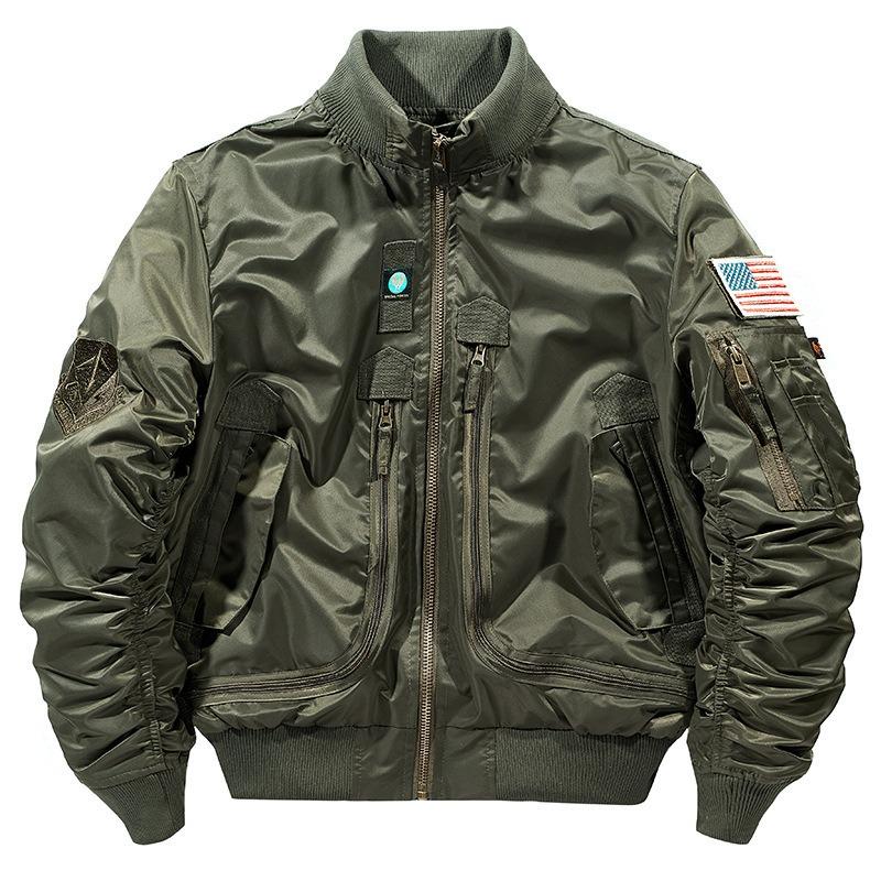 New Air Force Functional Flight Jacket Men's Ma-1 Loose Plus Size Jacket Stand-up Collar Baseball Jersey