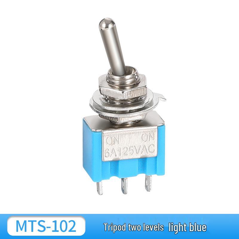 3-Pin 2-Position Rocker Head-Shaking Toggle Switch MTS-102 (M6 Installation)