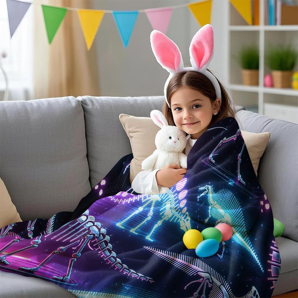 T-Rex Approved Cuddles Print Blanket Warm Comfortable Flannel Blanket Suitable for Bedrooms,Sofas, Beds,Chairs